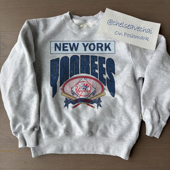 Vintage New York Yankees Baseball Sweatshirt, Retro 90s MLB NY Yankees Shirt - Picture 1 of 2